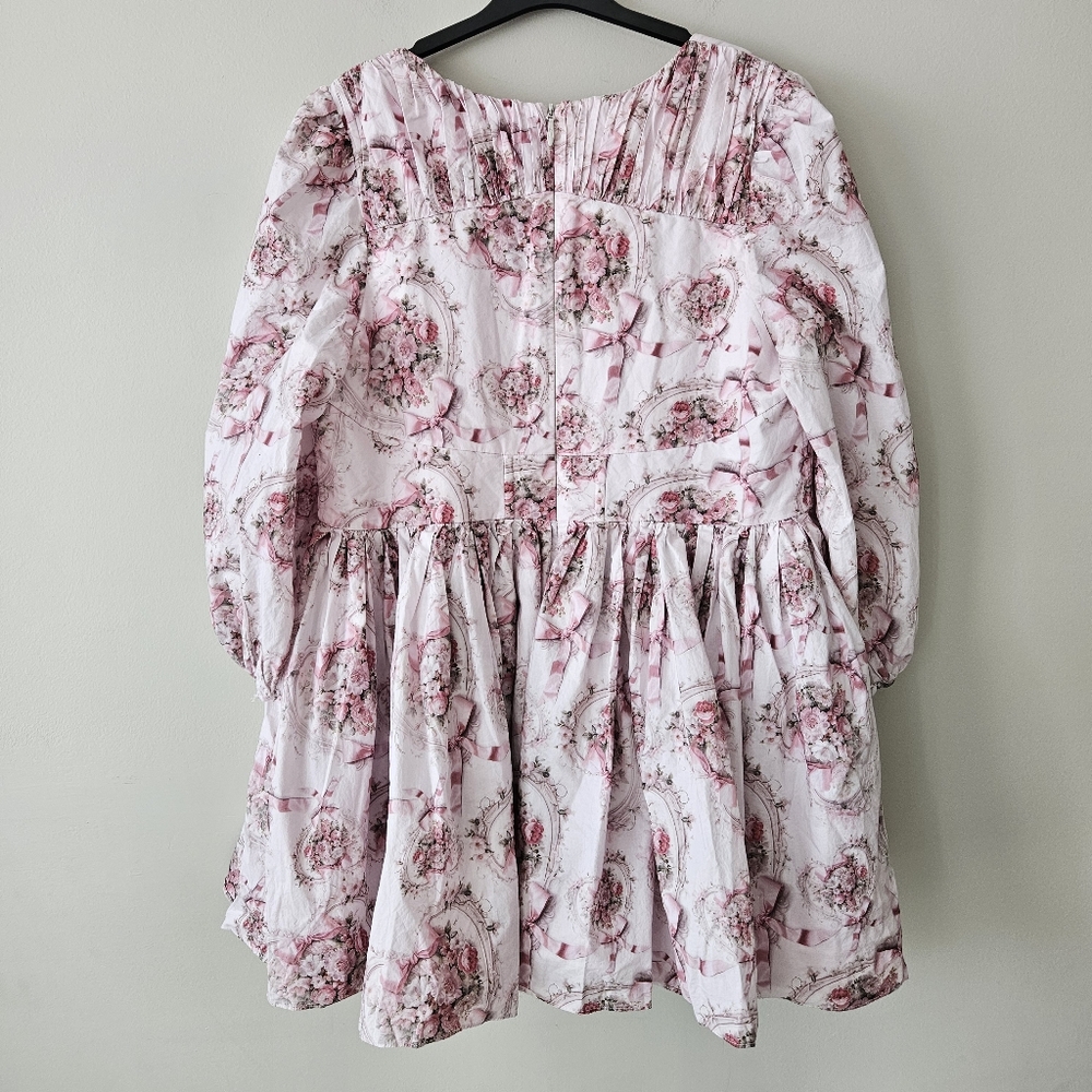 Selkie Secret Lover Bowery Bow & Bouquet Mini Dress Size 1X - Picture 6 of 9